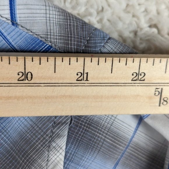 Coastal* Men's Short Sleeve Snap Button Down Curved Hem Pocket Shirt~ Size XXL - Picture 7 of 11